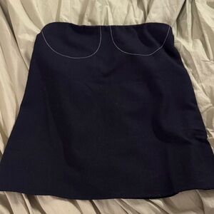 WeWoreWhat Black Strapless Bust-Detail Tube Top
